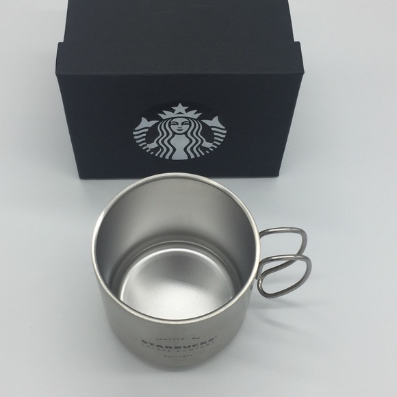 NIB Starbucks Stainless Steal Silver Camping Mug Water Cup 12 fl oz 355ml - Picture 2 of 4